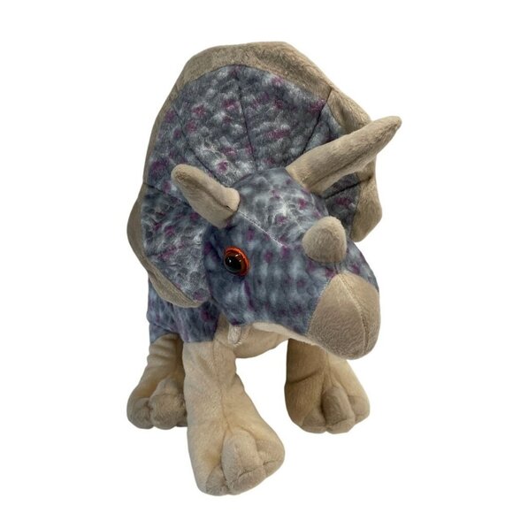 Wild Republic Triceratops Dinosaur Plush Toy 12" Soft Stuffed Animal - Picture 1 of 7